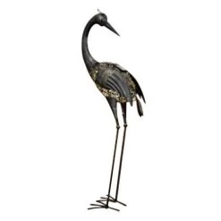 Crane Solar Garden Ornament - Looking Back