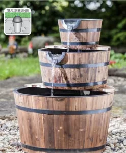 Triple Barrel Water Feature