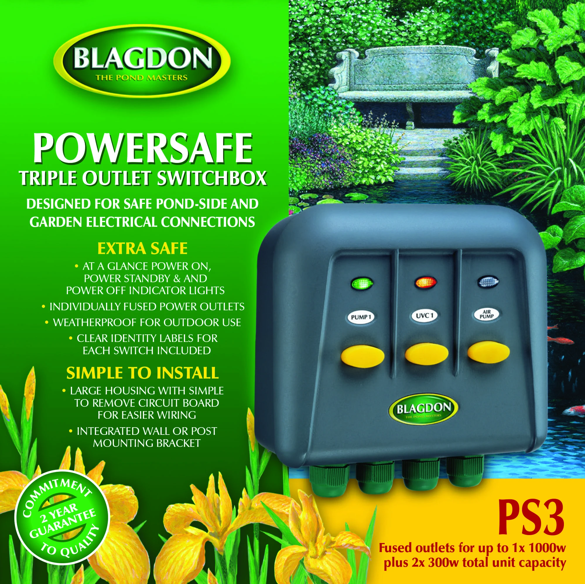 Powersafe 3 Outlet Switch Box - Image 2